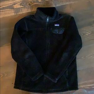 Patagonia girls cute black zip up coat